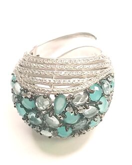Glamurozan srebrni  prsten