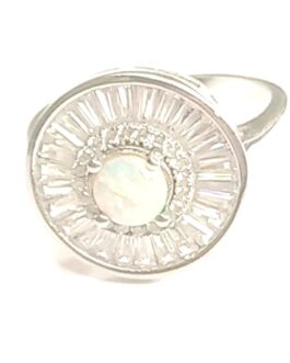 Opal srebrni prsten