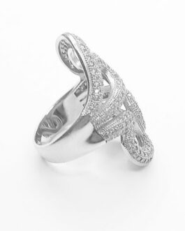 Glamurozan srebrni prsten