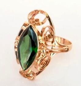 Zelena  košpa prsten